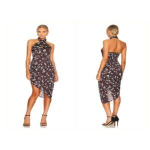 Heartloom Miyako Dress in Ganache Dark Brown floral Size Large NWT